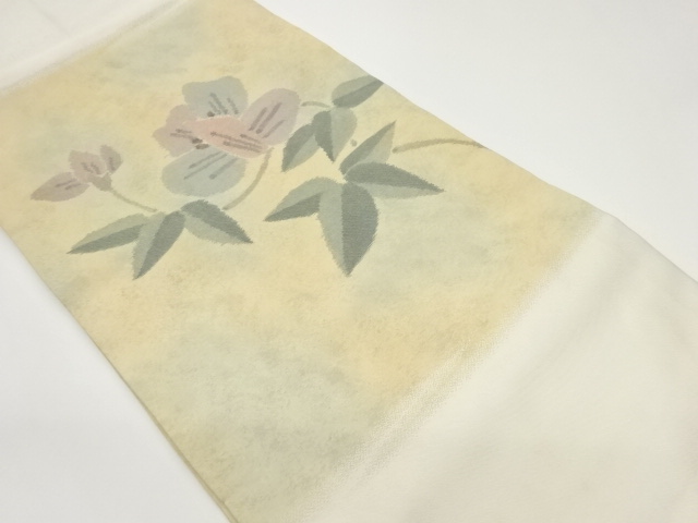 JAPANESE KIMONO / ARTISTS WORK / ABSTRACT CAMELLIA PATTERN WOVEN NAGOY
